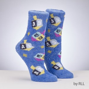 Chanukah Cozy Slipper Socks Dreidel Design Youth Size 1-5