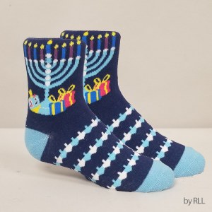 Chanukah Crew Socks Ugly Sweater Design Youth Size 1-5