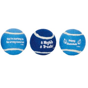 Chewdaica Chanukah Dog Tennis Balls 3 Pack