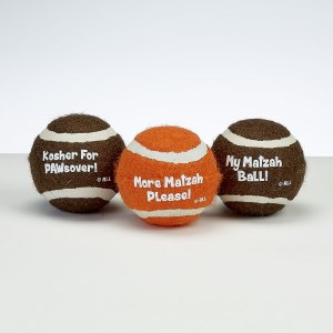 Chewdaica Passover Dog Tennis Balls 3 Pack