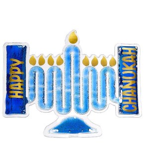 Flowy Fun Menorah Toy Blue Glitter Design