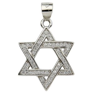 Sterling Silver Pendant Star of David Design