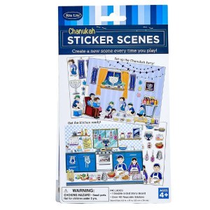 Chanukah Sticker Scenes with Reusable Stickers