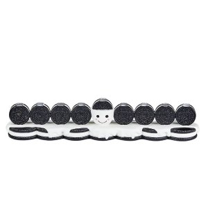 Resin Candle Menorah Hand Painted Cookies Design 12"