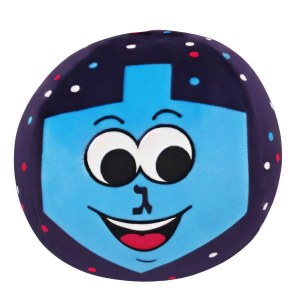 Plush Toy Ball Chanukah Dreidel Design Blue 5.9"