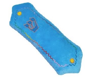 Plush Mezuzah Toy Assorted Colors Single Piece 10"