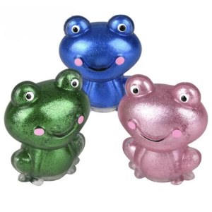 Squish Sticky Frog Fidget Toy Assorted Colors Single Piece 2.5"