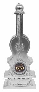 Havdalah Candle Silver Color Violin Shape with Besamim