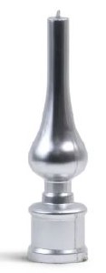 Decorative Wax Havdallah Candle Lamp Style Silver 11.5"
