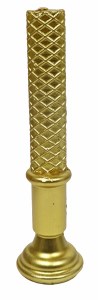 Self Standing Havdalah Candle Gold Colored Diamond Design