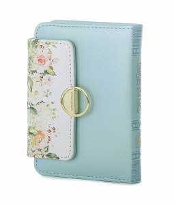 Tehillim Eis Ratzon Faux Leather Magnetic Closure Floral Design Mint