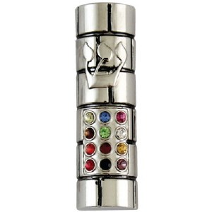 Car Mezuzah Nickel with Choshen Design 6cm