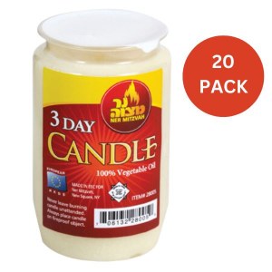 3 Day Memorial Candle in Plastic Cup 20 Pack