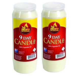 9 Day Memorial Candle Plastic Jar 2 Pack