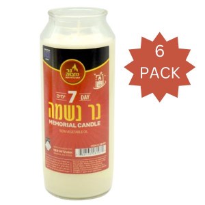 7 Day Memorial Candle in Glass Cup 6 Pack