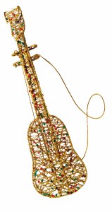 Wired Violin with Beads and Glitter 18" Hanging Sukkah Decoration Assorted Colors