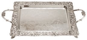 Silver Plated Menorah Tray