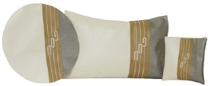 Pesach Seder Set Vinyl 3 Piece Cream Gold and Grey Sectioned Design
