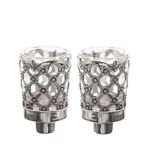 Candle Holders XP Design Silver Plated 3"