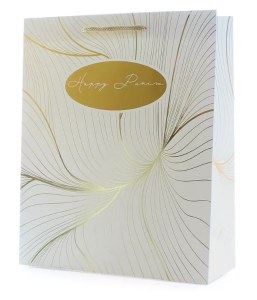 Purim Gift Bag Holographic Design Large Size Gold