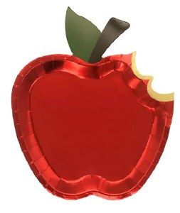 Rosh Hashanah Paper Plates Apple Design 10 Count
