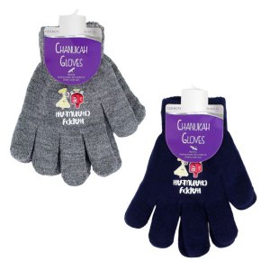 Acrylic Chanukah Gloves Assorted Colors Single Pair