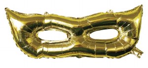 Purim Masquerade Balloon Mask Design Gold