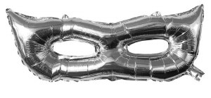 Purim Masquerade Balloon Mask Design Silver