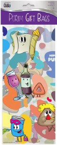 Purim Cellophane Gift Bags Purim Character Mitzvos Purim Design 20 Pack