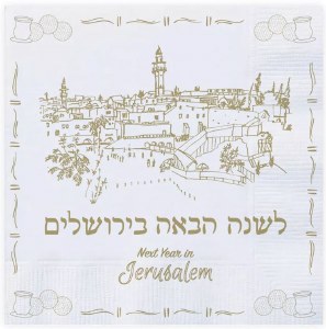 Passover Napkins Jerusalem Design 20 Count