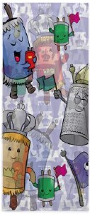 Torah Treat Cellophane Gift Bags Sefer Torah Characters Design 20 Pack