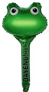 Foil Passover Inflatable Frog Balloon 20"