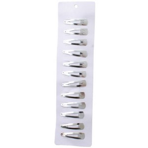 Silver Colored Yarmulka Clips 12 Pack