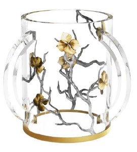 Lucite Washing Cup Branch Design Gold