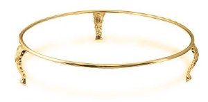 Gold Plated Passover Plate Holder on Legs