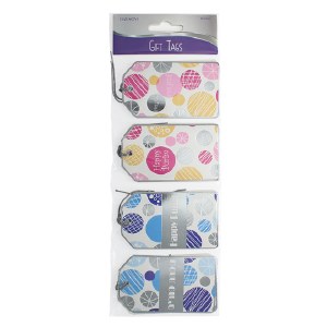 Foiled Mishloach Manos Gift Tags Large Size 12 Count