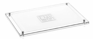 Lucite Challah Board Classic 2.0 Design Silver 11" x 16"
