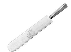 Faux Leather Knife Blade Cover Regal Design White