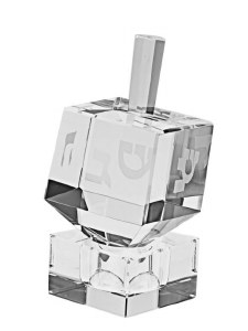 Classic Crystal Dreidel with Stand Clear