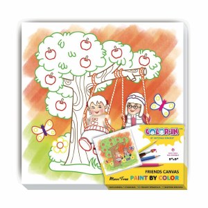 Color In Paint By Color Friends Canvas 9&quot;