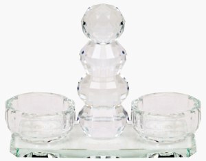 Crystal Salt and Pepper Holder Dish