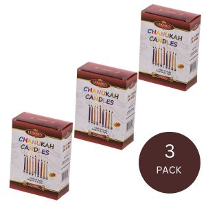 Chanukah Candles Colorful 44 Count Box 3 Pack