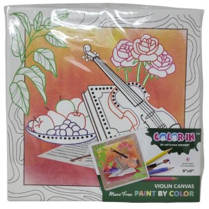 Color In Paint By Color Violin Canvas 9"