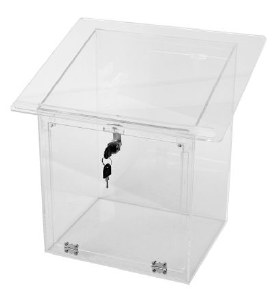 Acrylic Tabletop Shtender Door Key Lock Style 15.5&quot;H