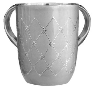 Stainless Steel Wash Cup Diamond Design 5.5&quot;