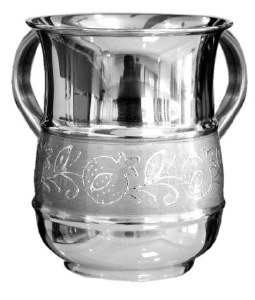 Stainless Steel Wash Cup Pomegranate Design 5.5&quot;