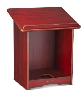 Wooden Tabletop Shtender with Bottom Pullout Shtender Mahogany 21" H