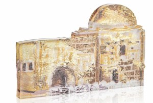 Lucite Kever Rochel Sculpture Gold 10"