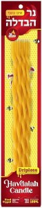 Beeswax Havdallah Candle Dripless Braided 12"