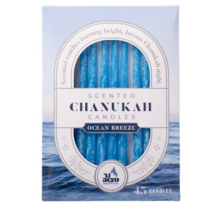 Scented Chanukah Candles Ocean Breeze Scent Blue 45 Count